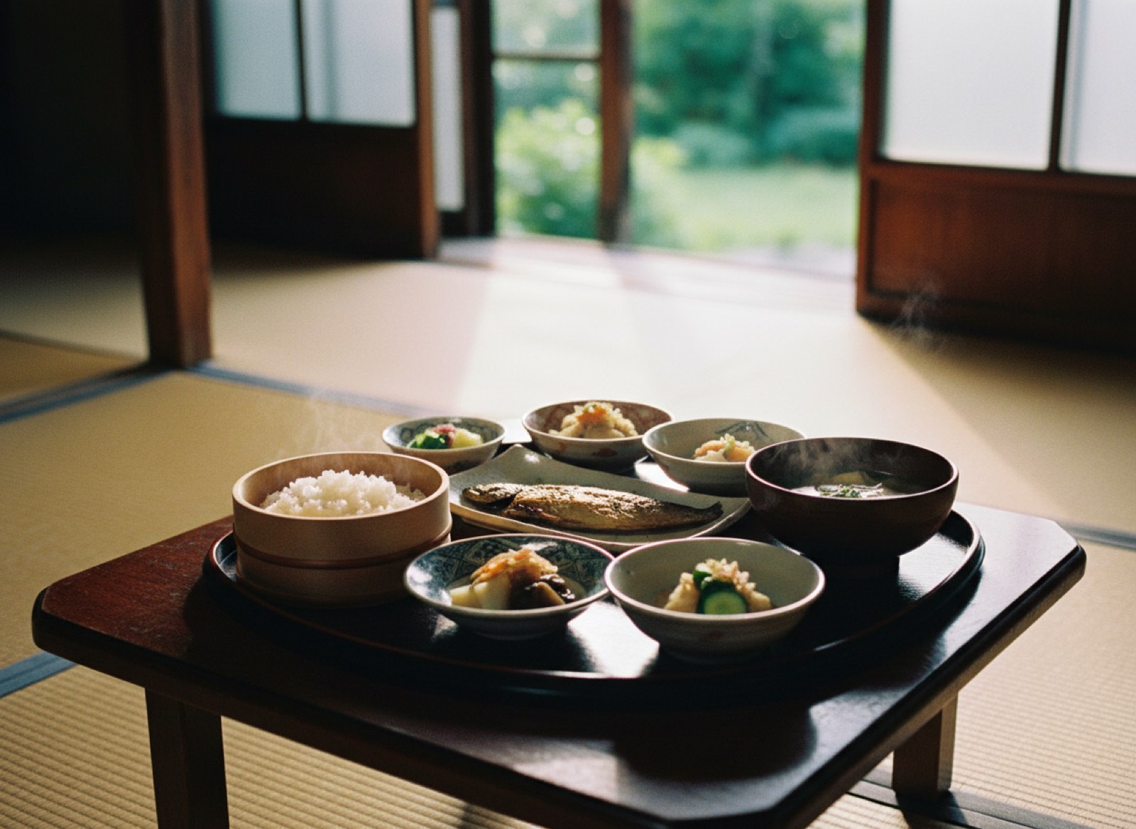 かまどで炊く、朝ごはん。