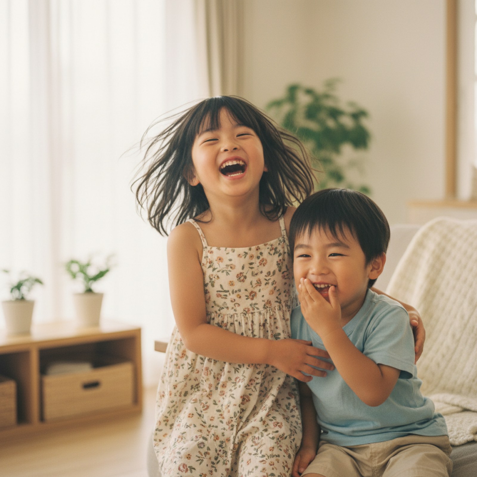 きょうだい — 5歳と3歳