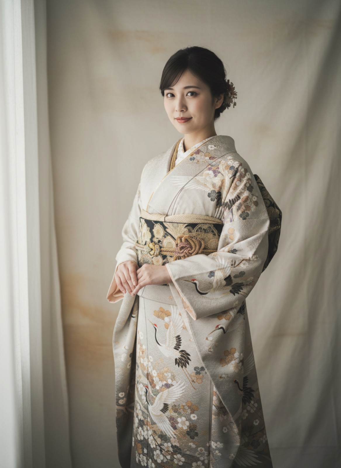 成人式の振袖姿の女性