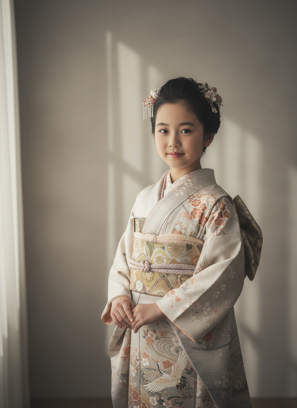 七五三の晴れ着姿の女の子