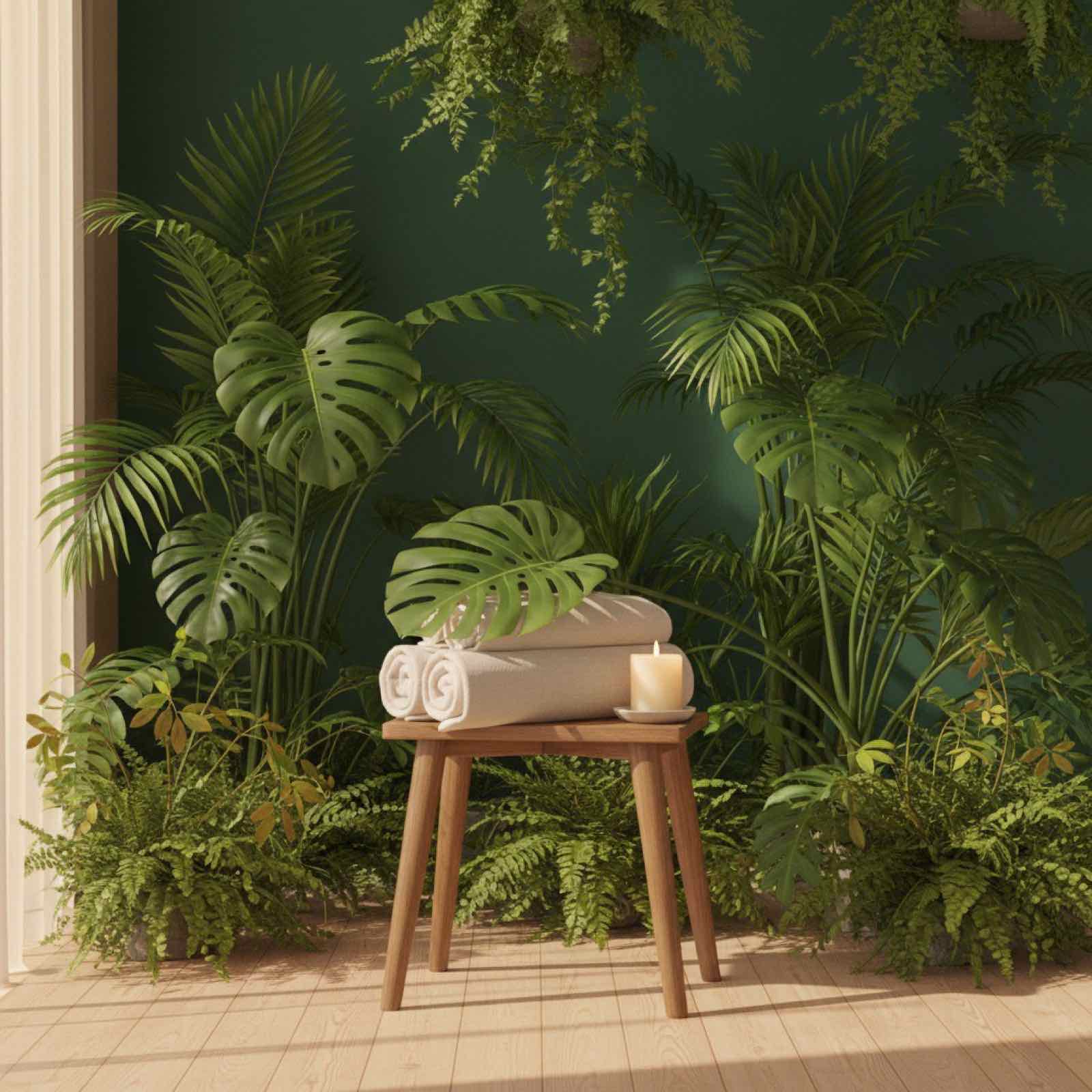 ルアナの植物に囲まれたレセプション